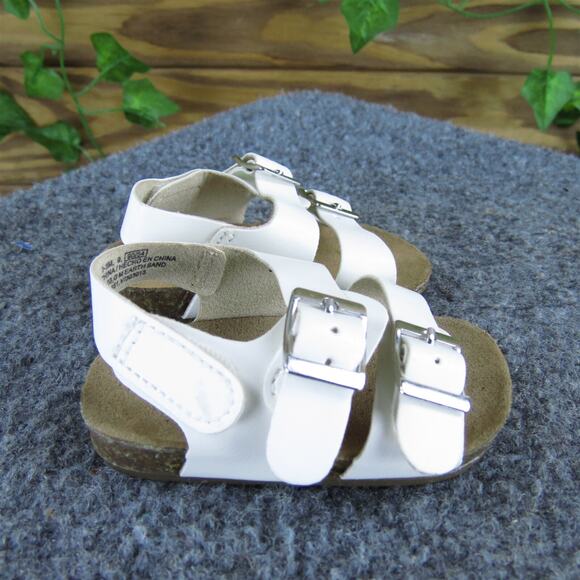 Old Navy Girls Fisherman Sz T 0-3‎ Medium White Synthetic Buckle - Picture 3 of 5